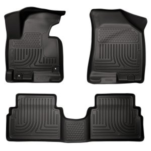 Kia Sportage Floor Liners - Front + Rear - Husky Liners - WeatherBeater - Black - `11-`12